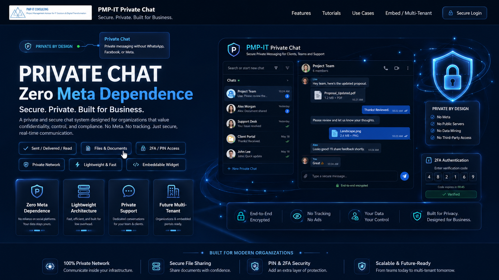 Private secure messaging platform